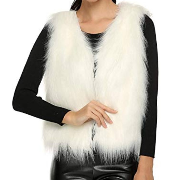Jackets & Blazers - White Fur Vest